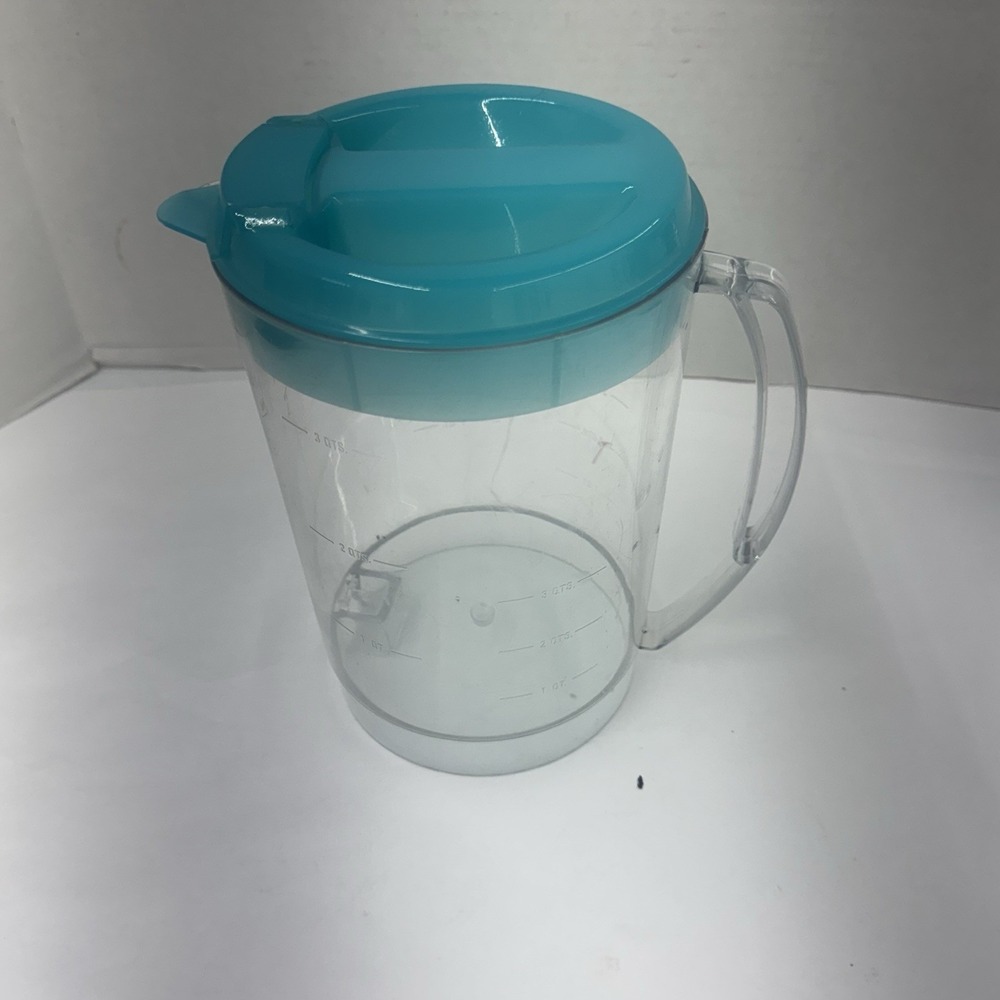 Mr. Coffee Iced Tea TM3 TM3.5 Original Replacement 3 Qt Pitcher TEAL Lid VGUC